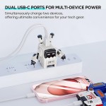 خرید شارژر GravaStar Delta35 - دارای دو شاخه و سه شاخه - سفید